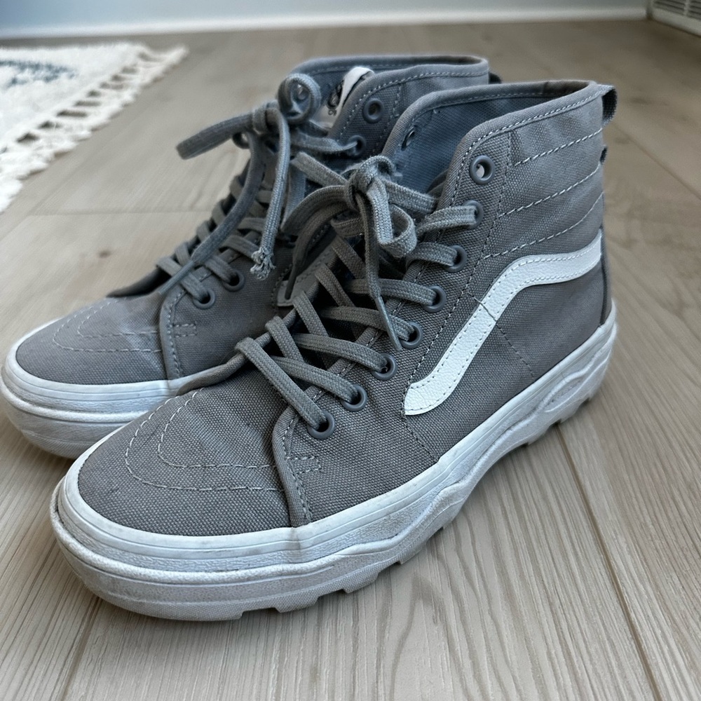 Gray Platform Sentry Sk8 High-Top Vans • Size 7.5